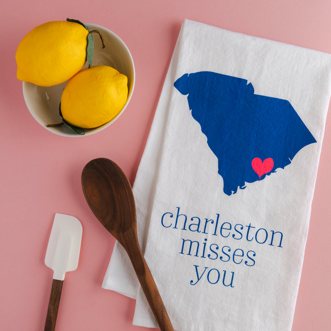 Charleston Misses You Tea Towel