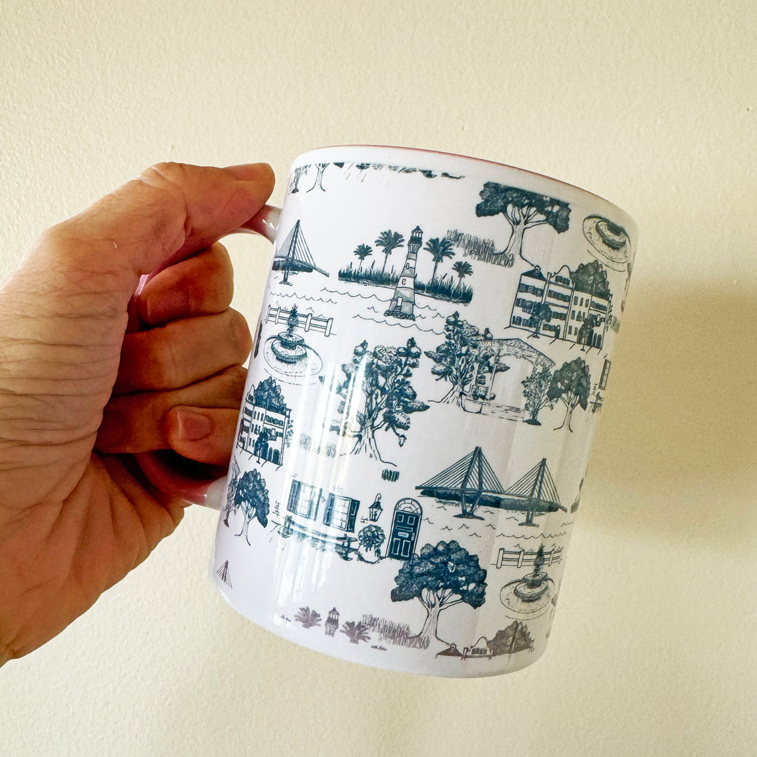 SECOND Charleston Toile Mug, 11oz