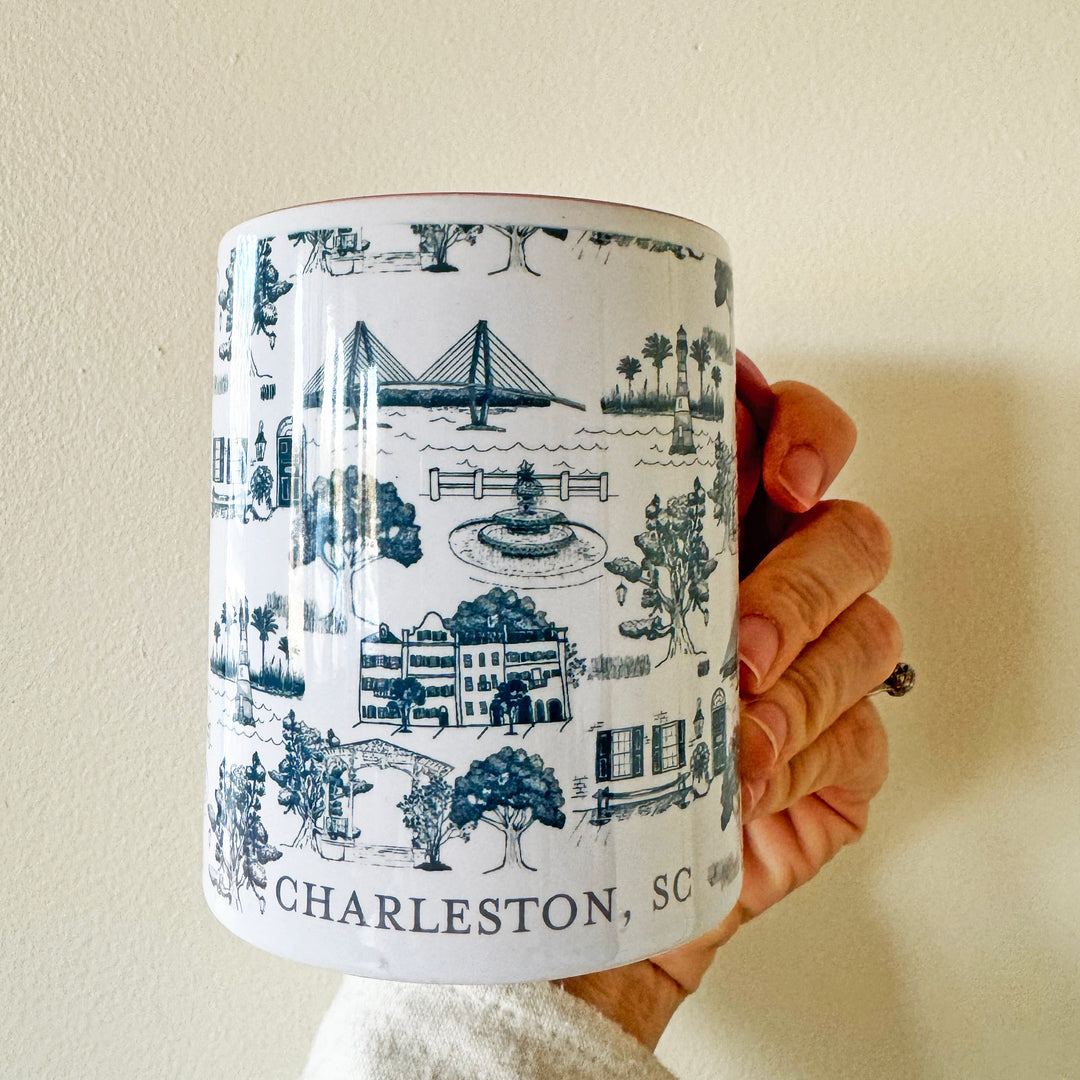 SECOND Charleston Toile Mug, 11oz