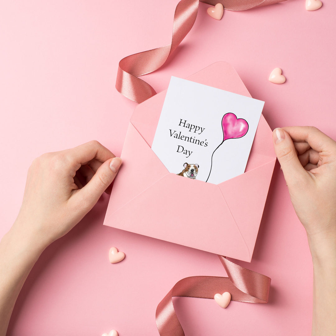 Bulldog Valentine's Day Card