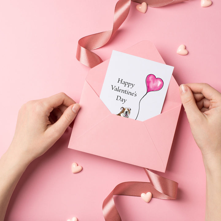 Bulldog Valentine's Day Card