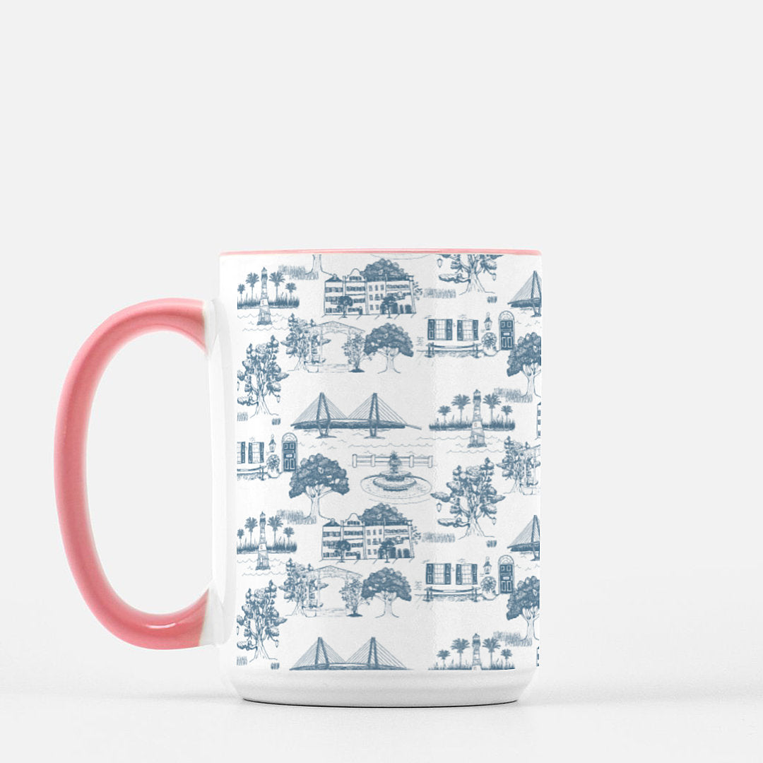 SECOND Charleston Toile Mug, 11oz