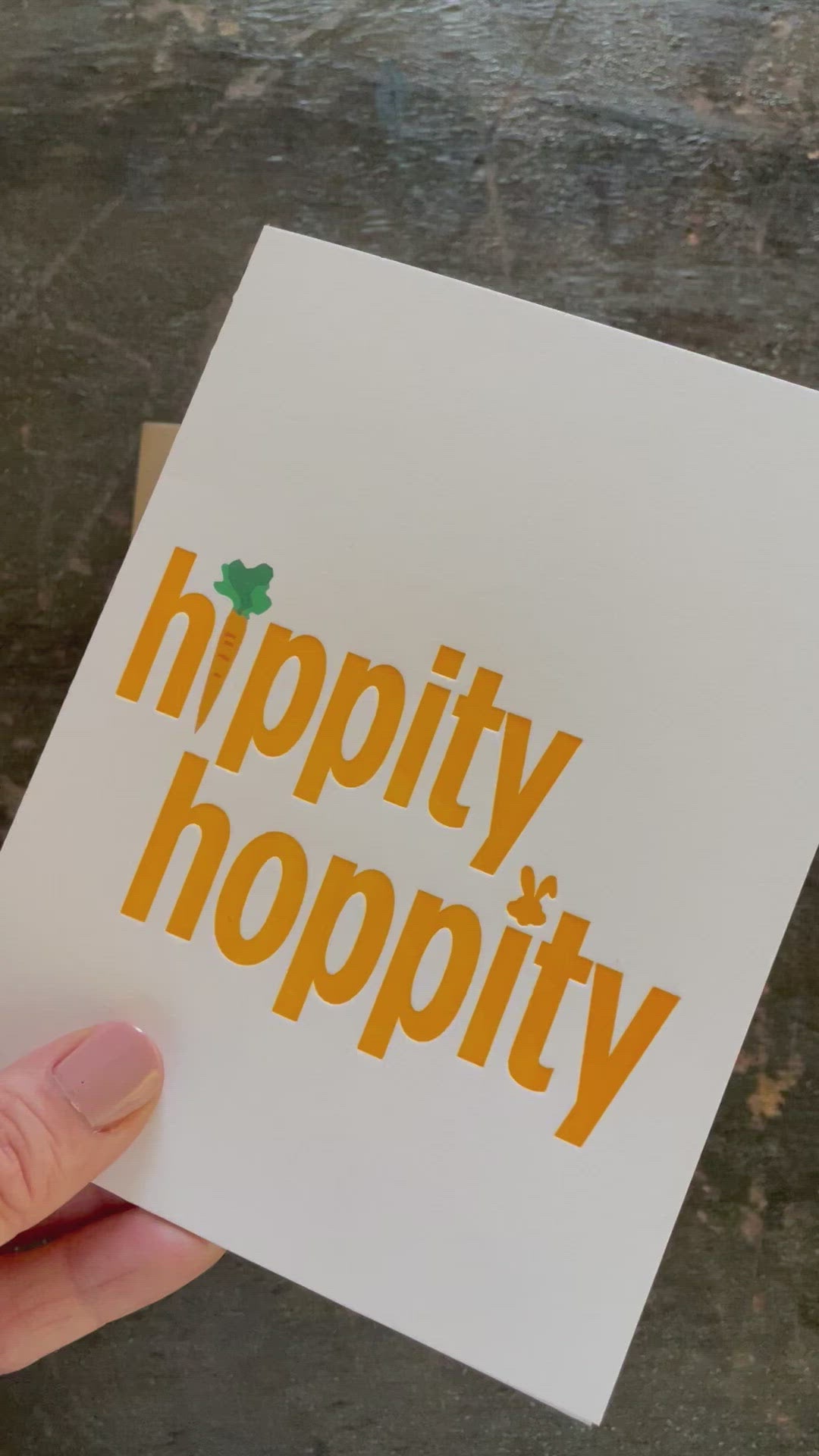 Letterpress Easter Card