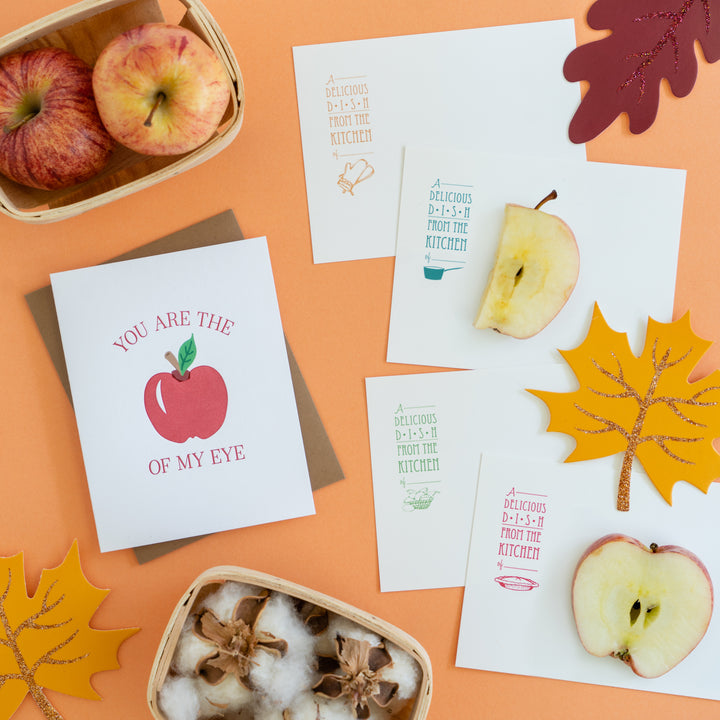 Apple of My Eye Letterpress Card