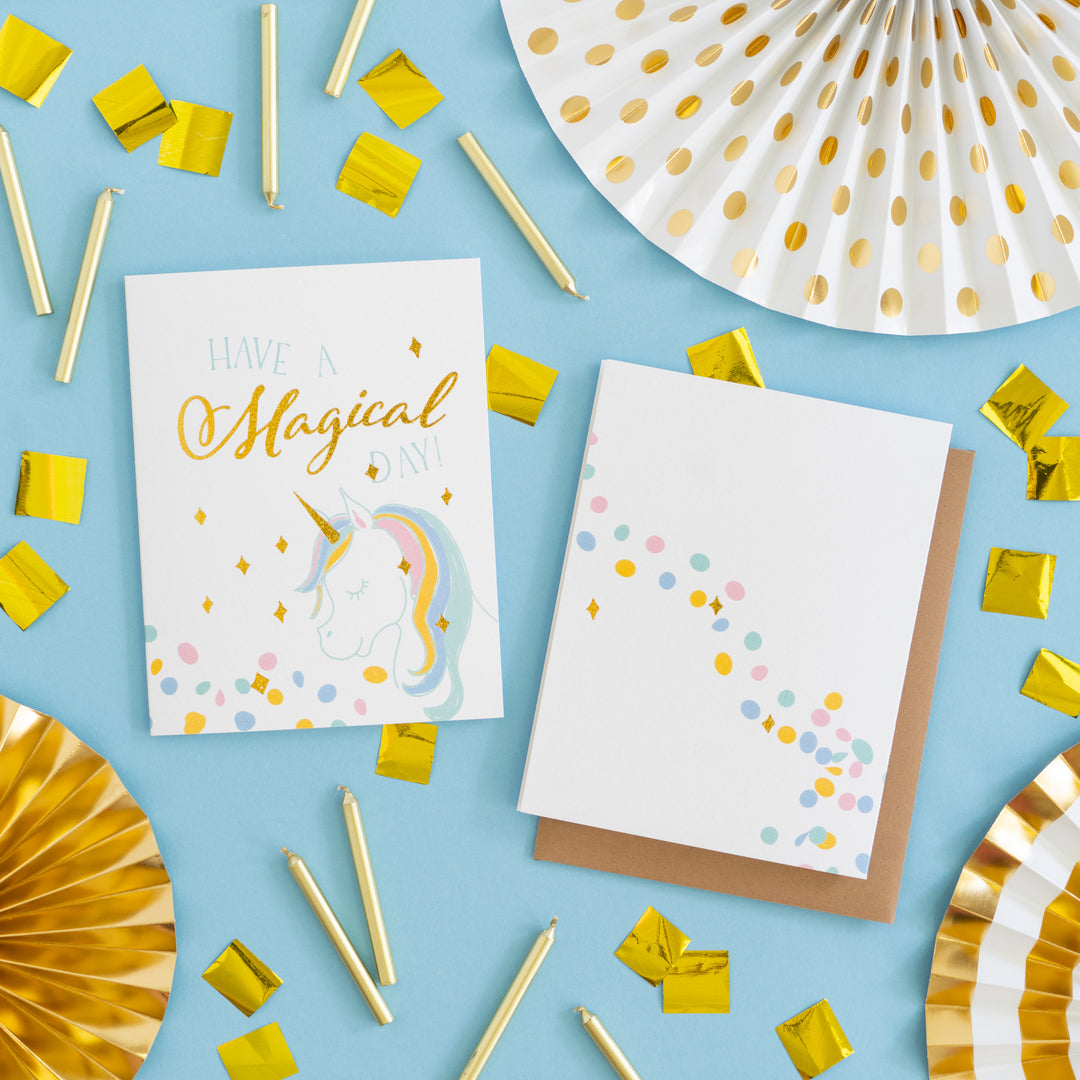 Unicorn Glitter Birthday Card