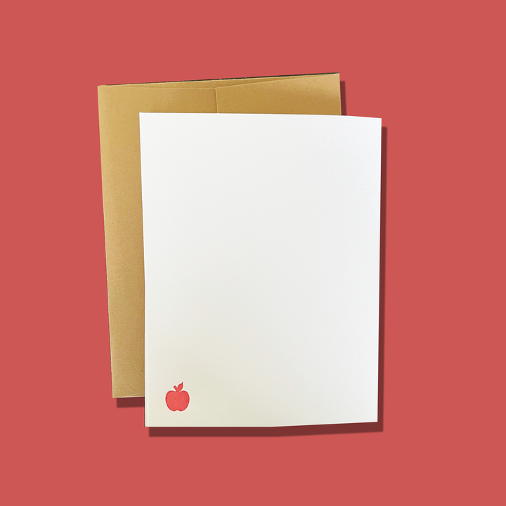 Apple of My Eye Letterpress Card