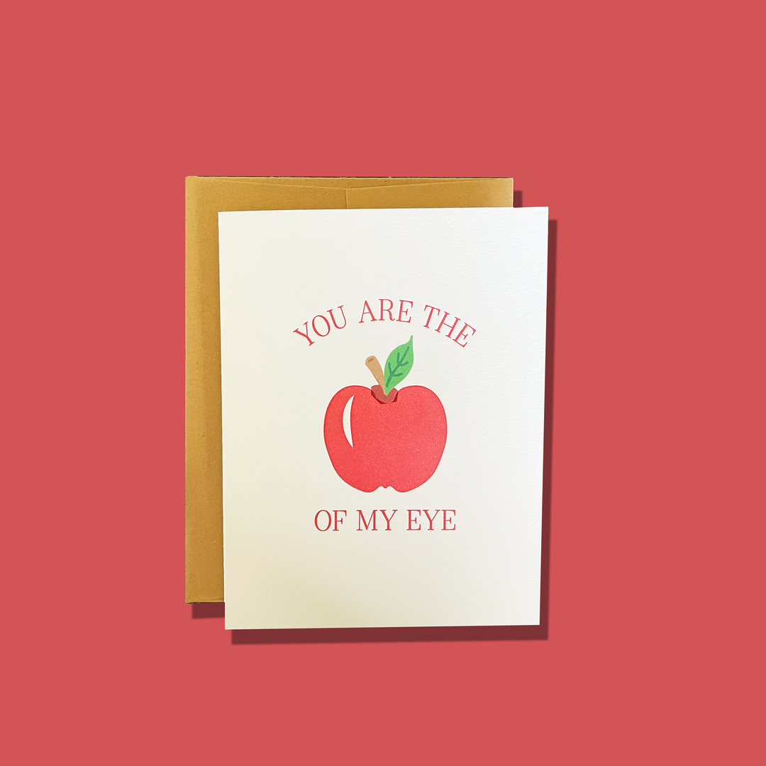 Apple of My Eye Letterpress Card