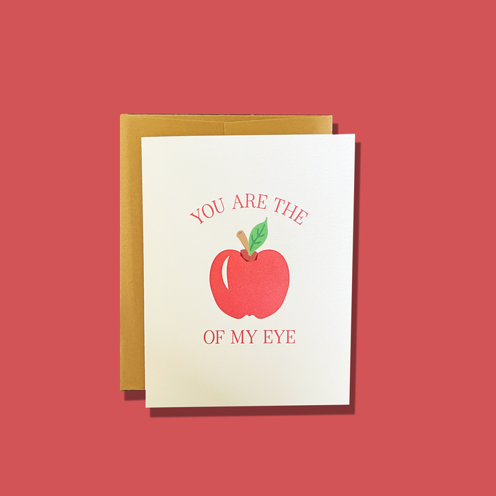 Apple of My Eye Letterpress Card