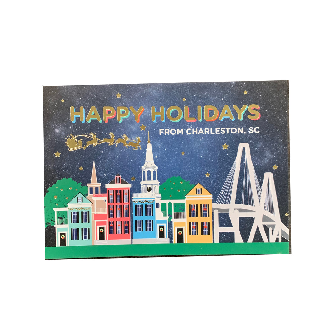 Holiday Postcards with Gold Foil