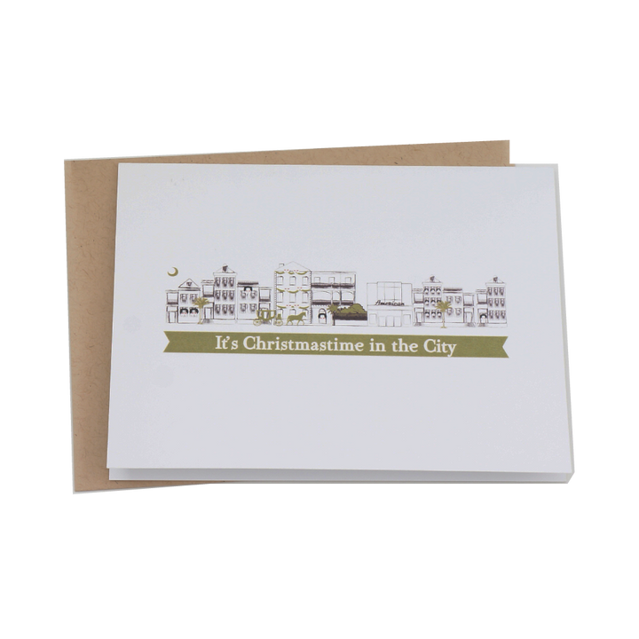 Christmas Time in the City Charleston Christmas Card Stationery Set