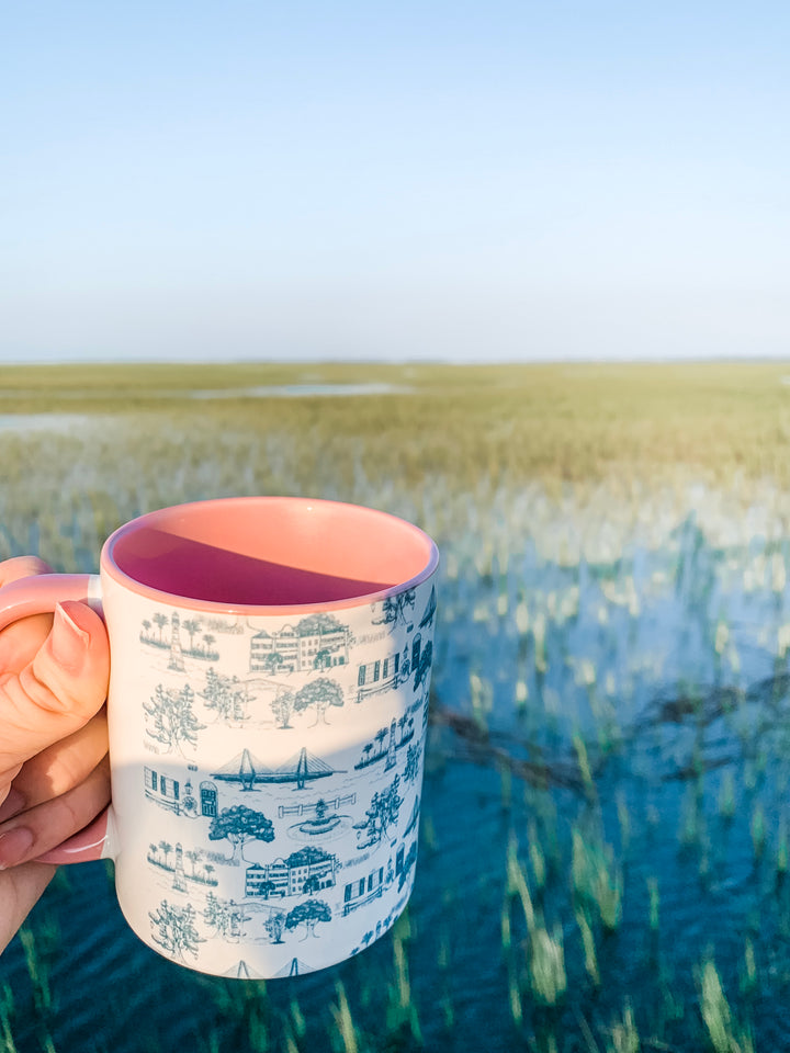 Charleston Toile Mug, 11oz