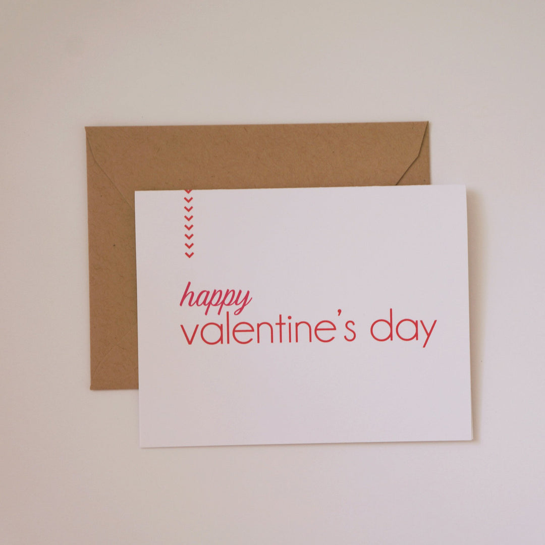 Modern Happy Valentine's Day Card Typography by dodelinedesign - shop greeting cards, handmade stationery, & wedding invitations by dodeline design