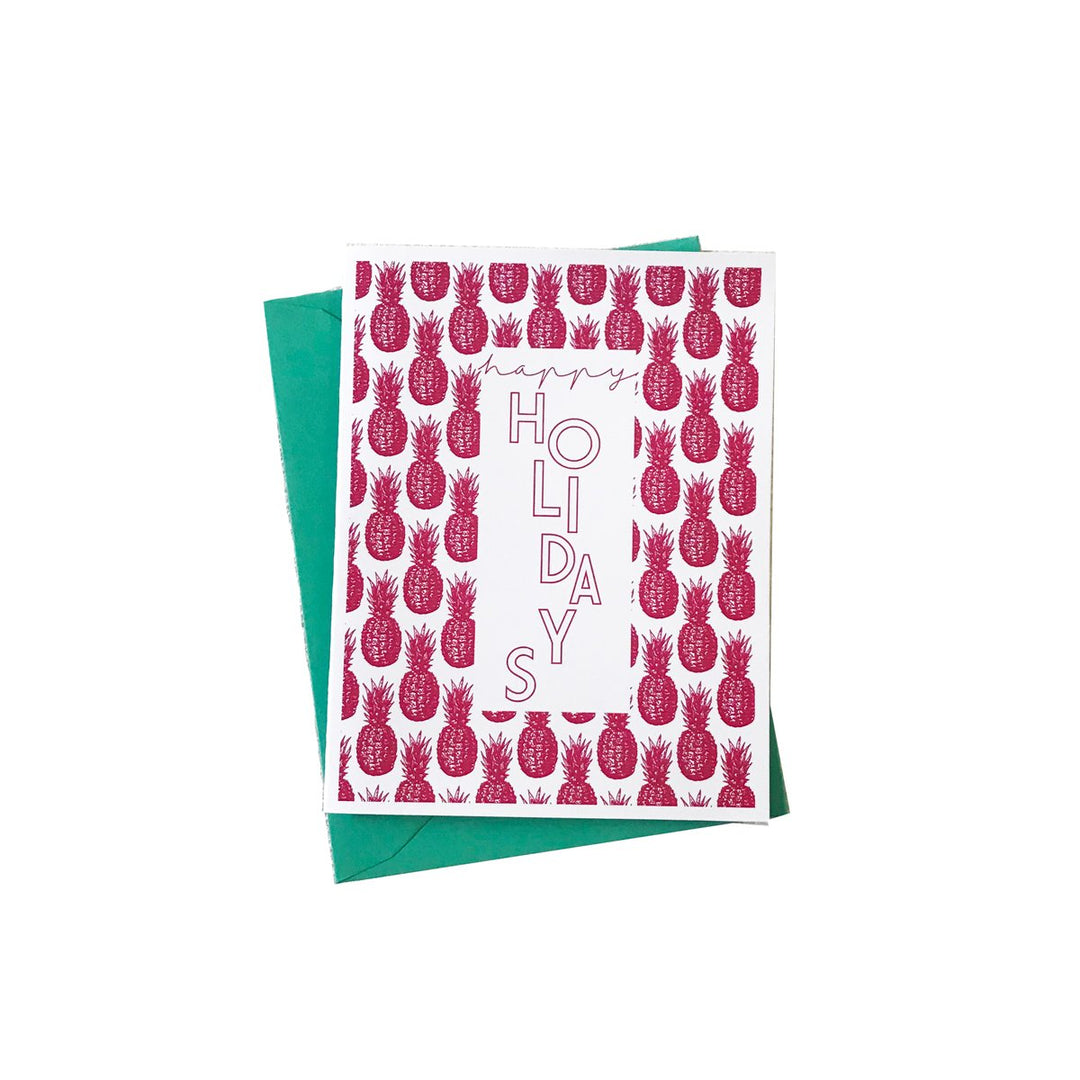 Tropical Holiday Card | Pink Pineapples