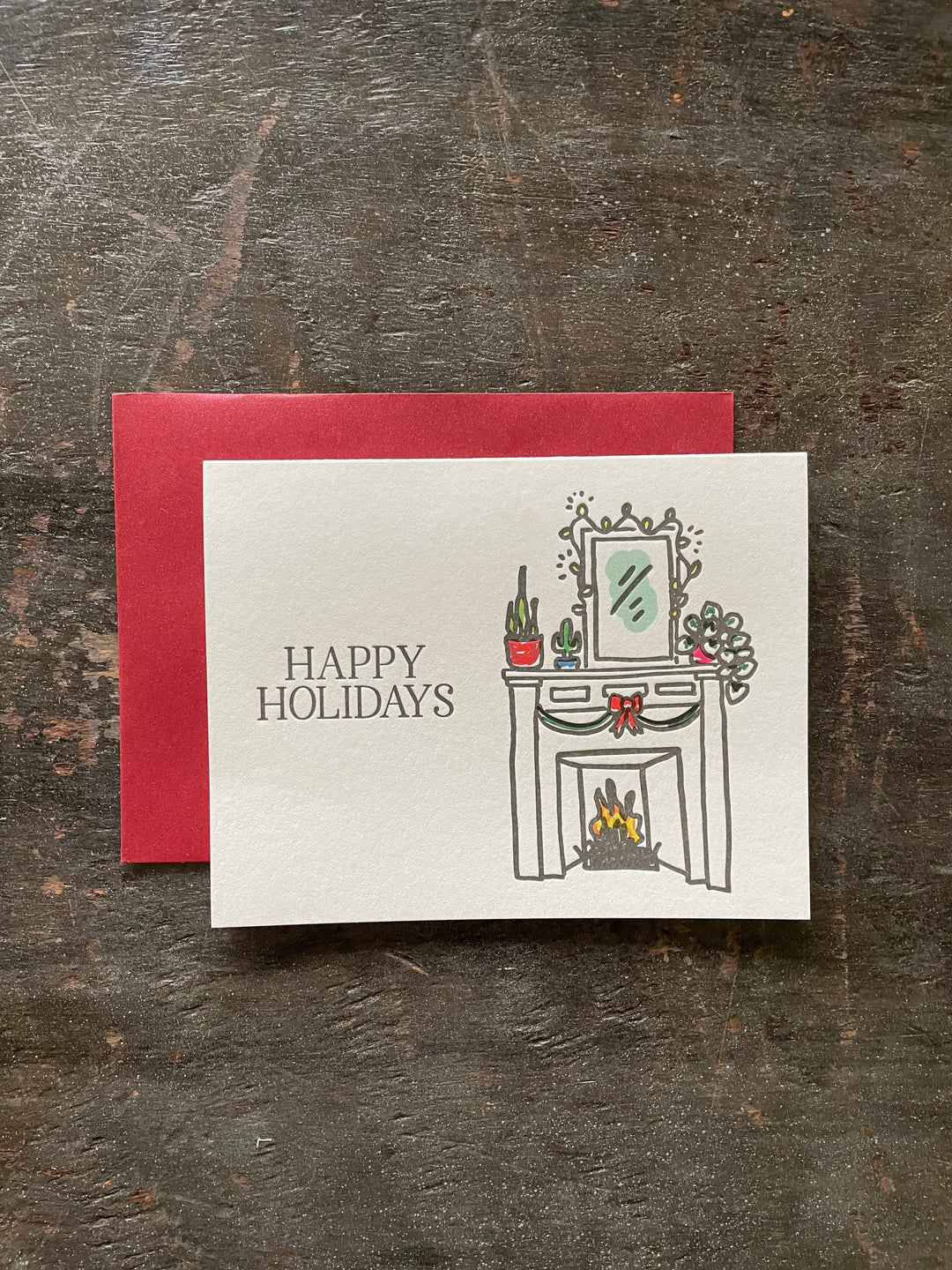 Happy Holidays Letterpress Card