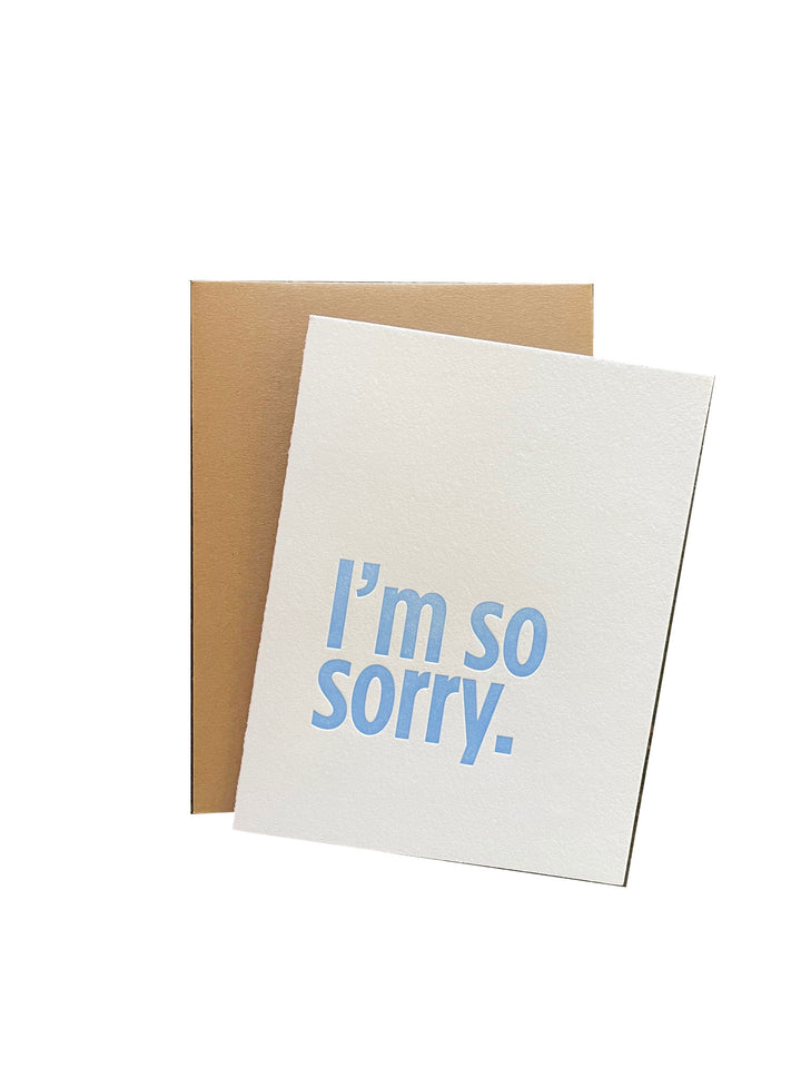 Letterpress Sympathy Card