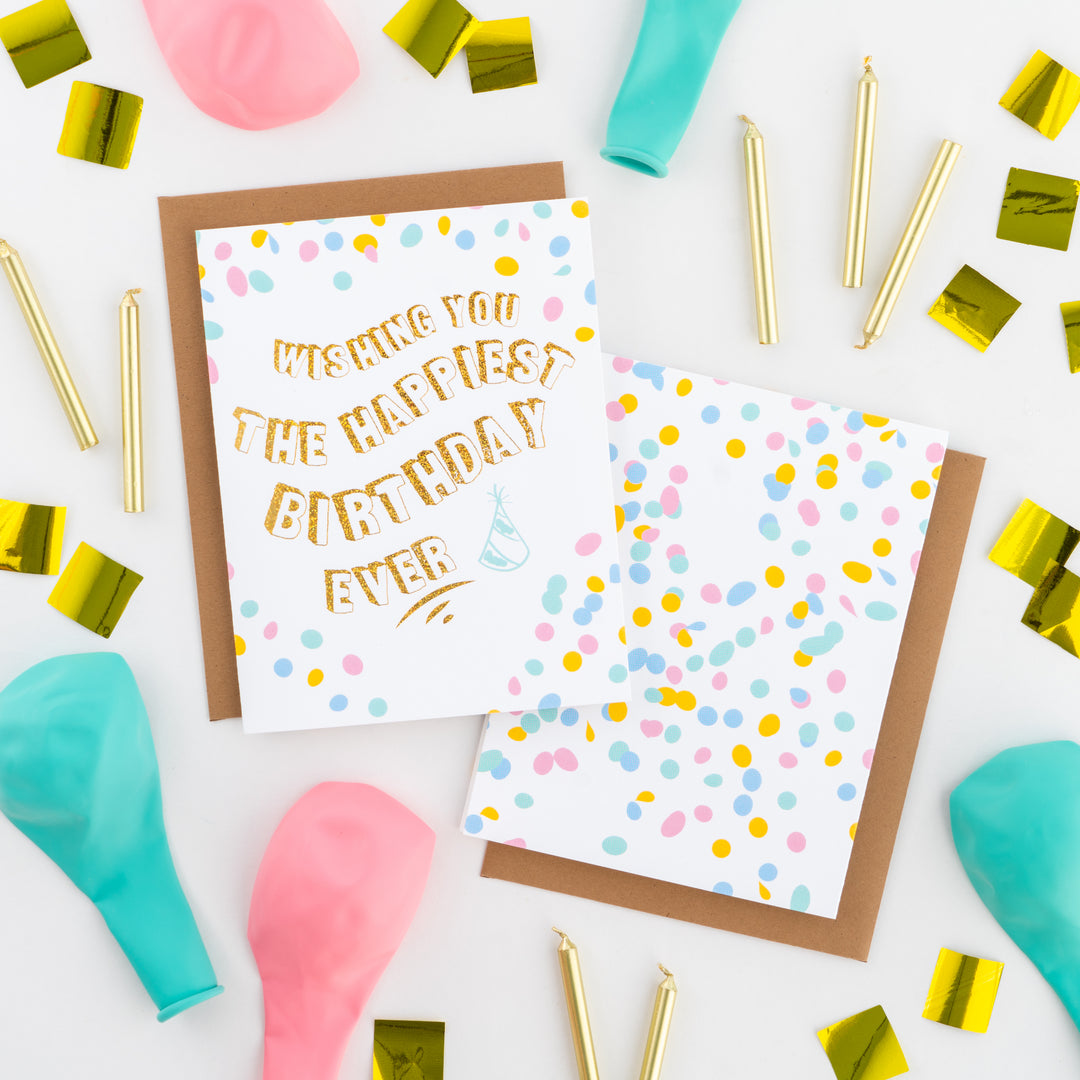 Glitter Foil Birthday Card