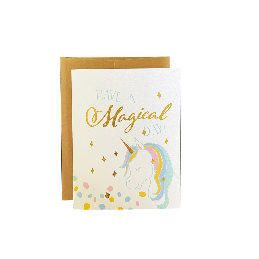 Unicorn Glitter Birthday Card