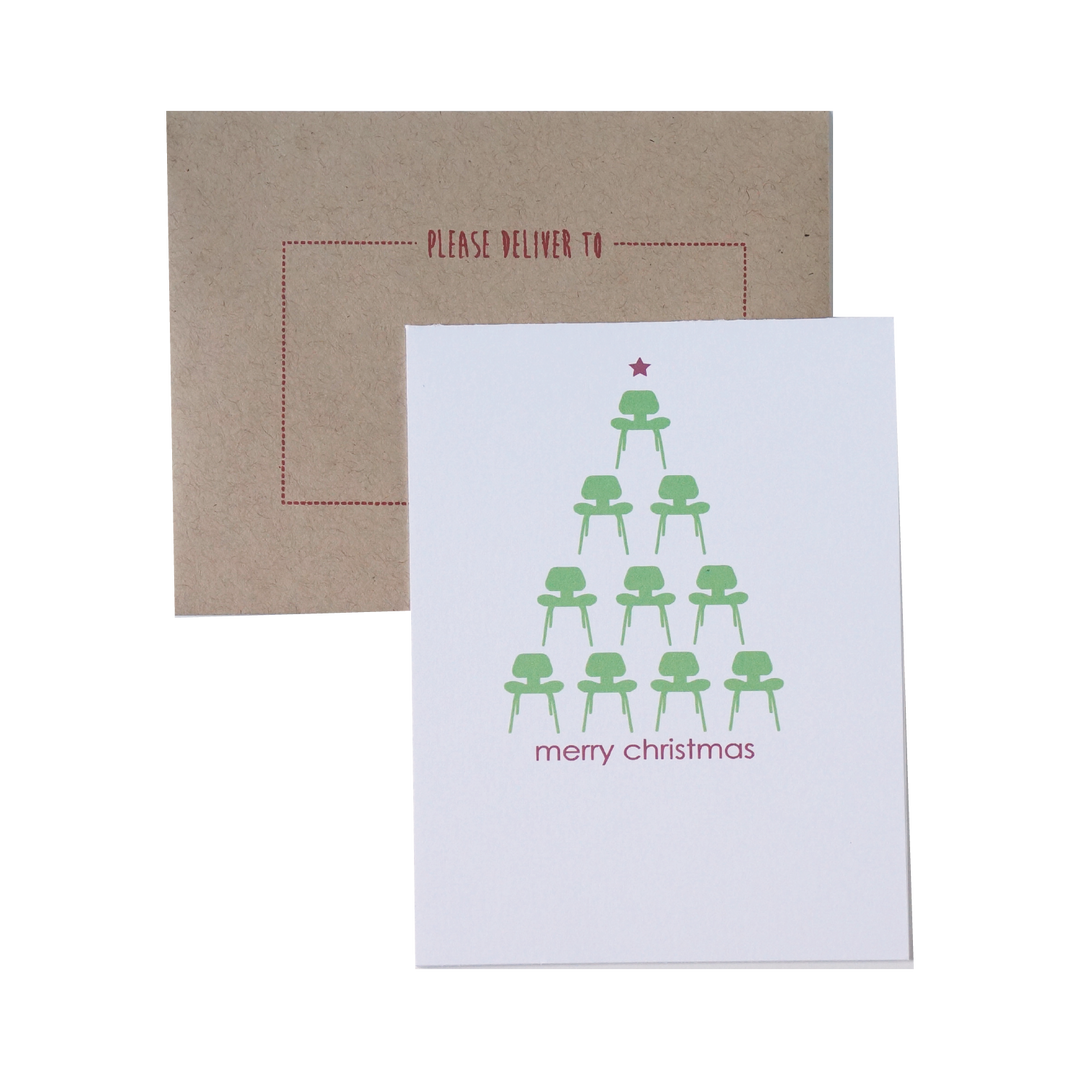 Chair Christmas Tree Card