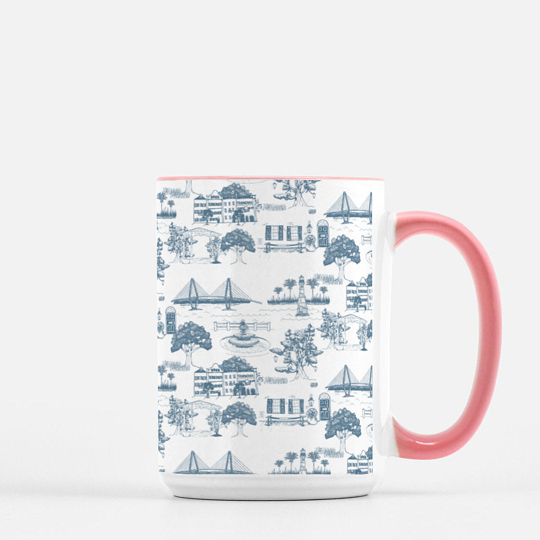 Charleston Toile Mug, 11oz