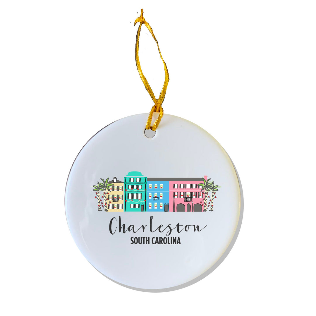 Rainbow Row Ornament