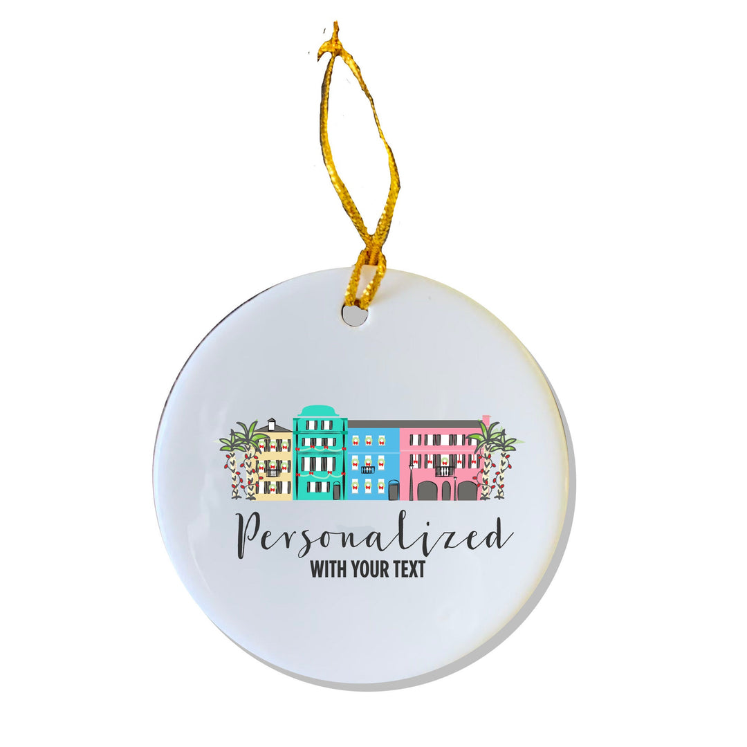 Rainbow Row Ornament