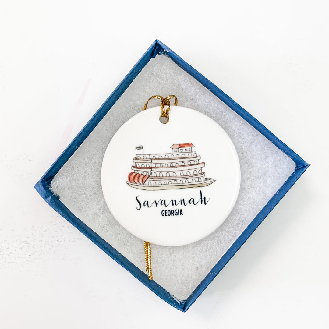 Savannah Riverboat Ornament