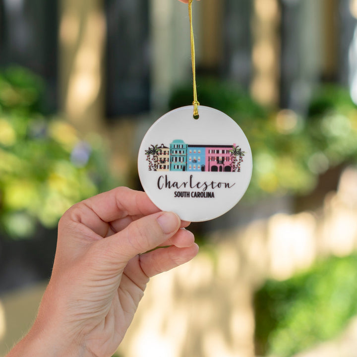 Rainbow Row Ornament