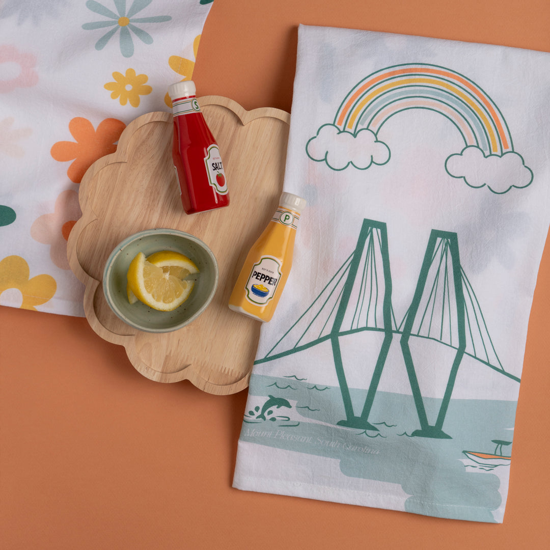 Colorful Mount Pleasant Tea Towel