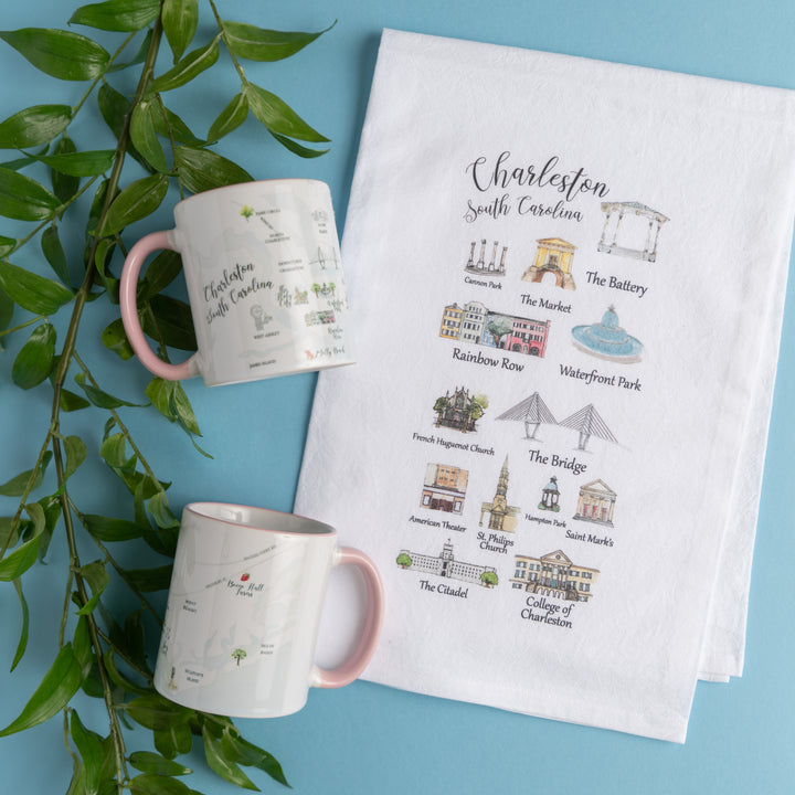 Charleston Landmarks Tea Towel