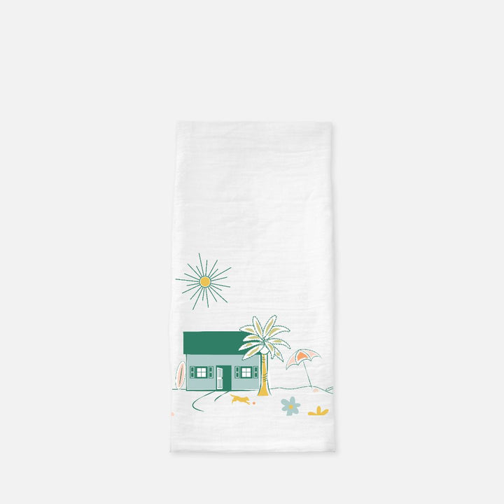 Colorful Beach Vibes Tea Towel