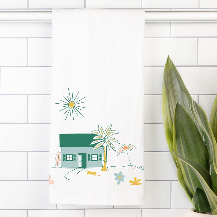 Colorful Beach Vibes Tea Towel