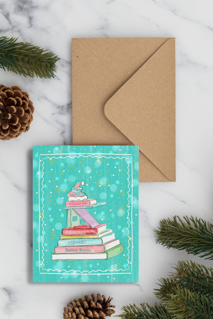 Whimsical Books Holiday Card