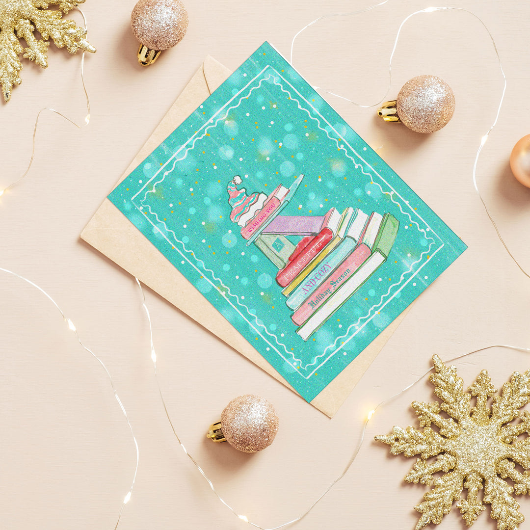 Whimsical Books Holiday Card