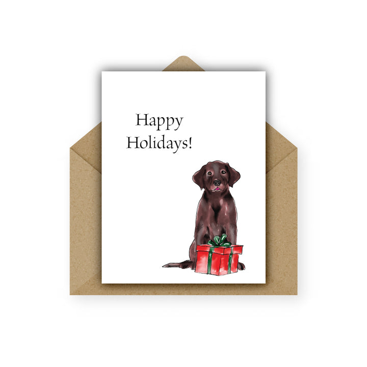 Christmas Card Chocolate Labrador Retriever