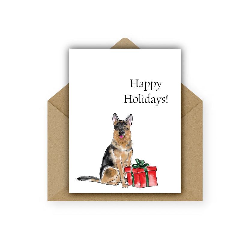 Christmas Card German Shepherd Dog