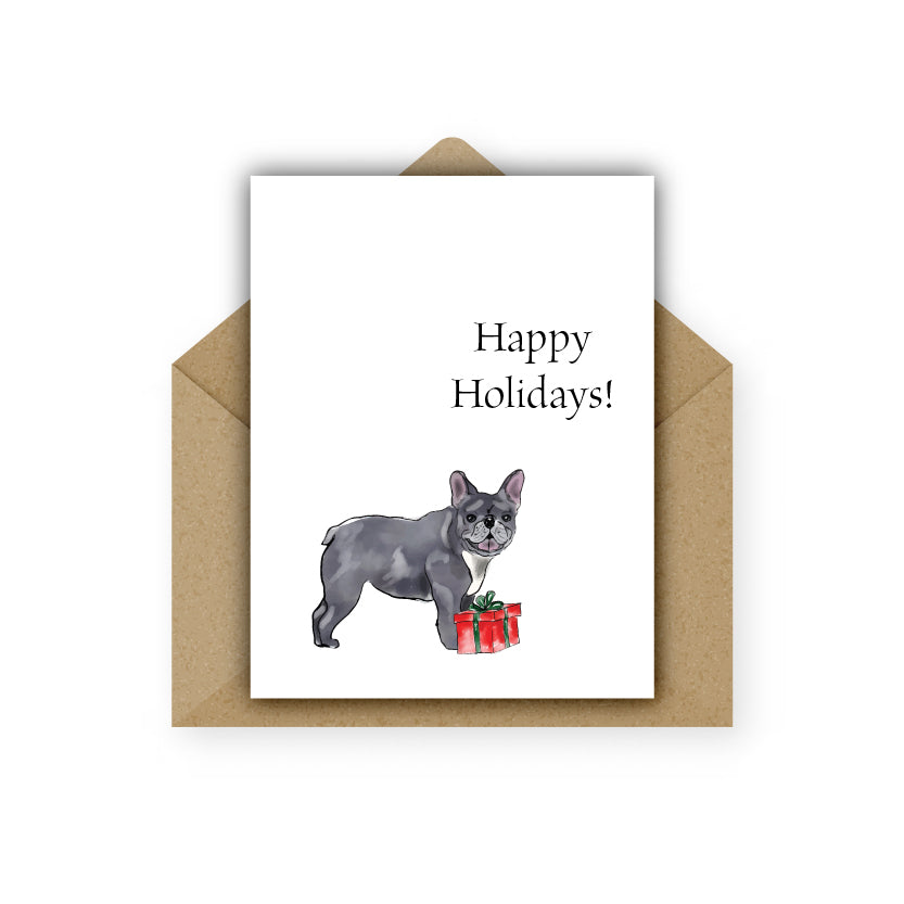 Christmas Gray French Bulldog