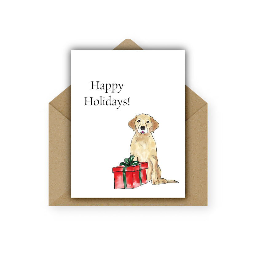 Christmas Card Yellow Labrador Retriever