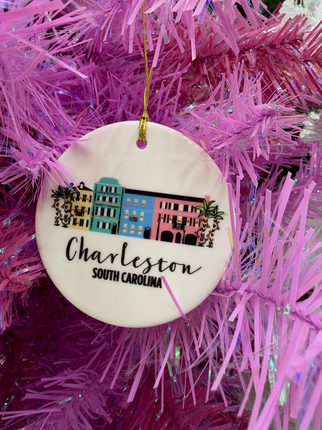Rainbow Row Ornament