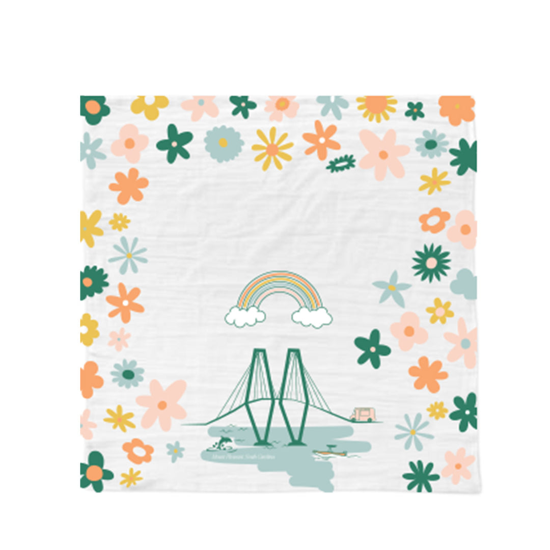Colorful Mount Pleasant Tea Towel