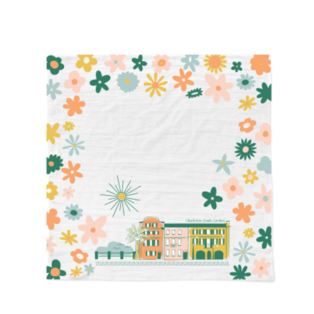 Colorful Charleston Tea Towel
