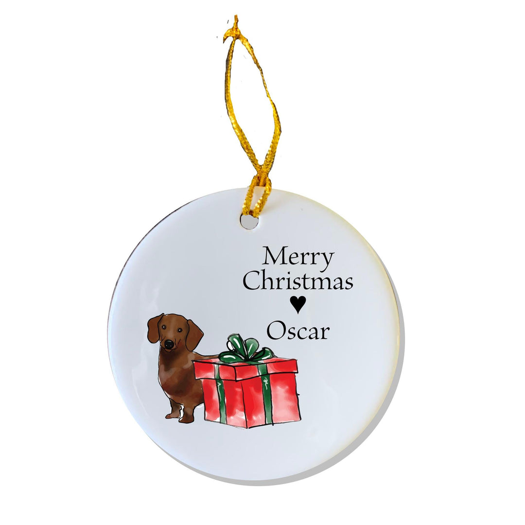 Dachshund Ornament, Personalized Ornament, Pet Gift, Dog Gift, Custom Gift, Dachshunds, Dog Person, Friend, Custom Dog Ornament, Christmas