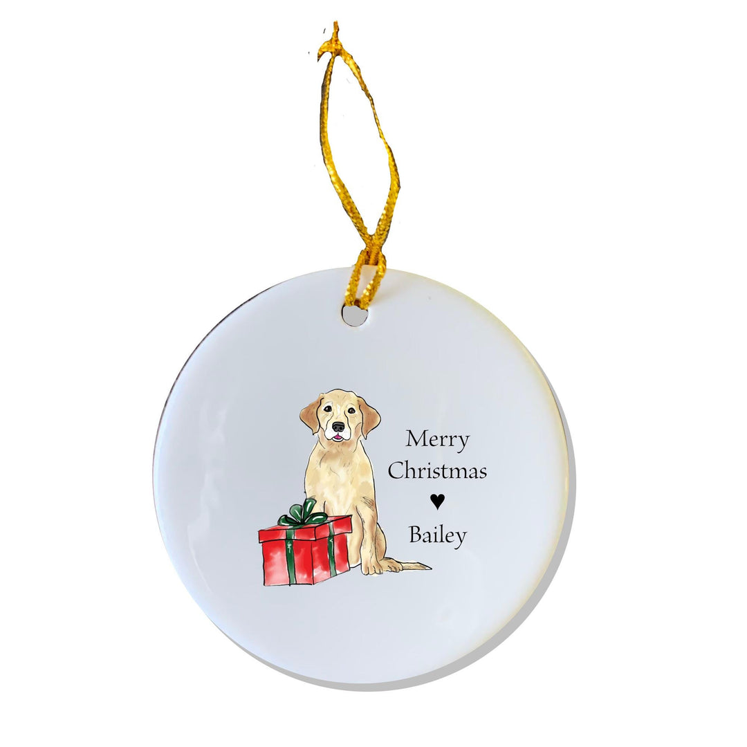 Yellow Lab Ornament, Personalized Ornament, Pet Gift, Dog Gift, Custom Gift, Labrador Retriever, Lab Puppy, Dog Person, Friend