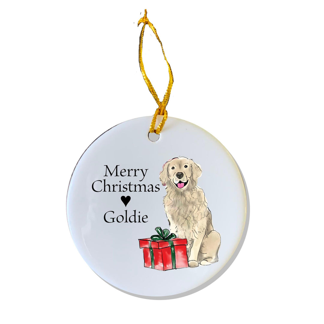 Golden Retriever Ornament, Personalized Ornament, Pet Gift, Dog Gift, Custom Gift, Golden Retrievers, Dog Person, Friend