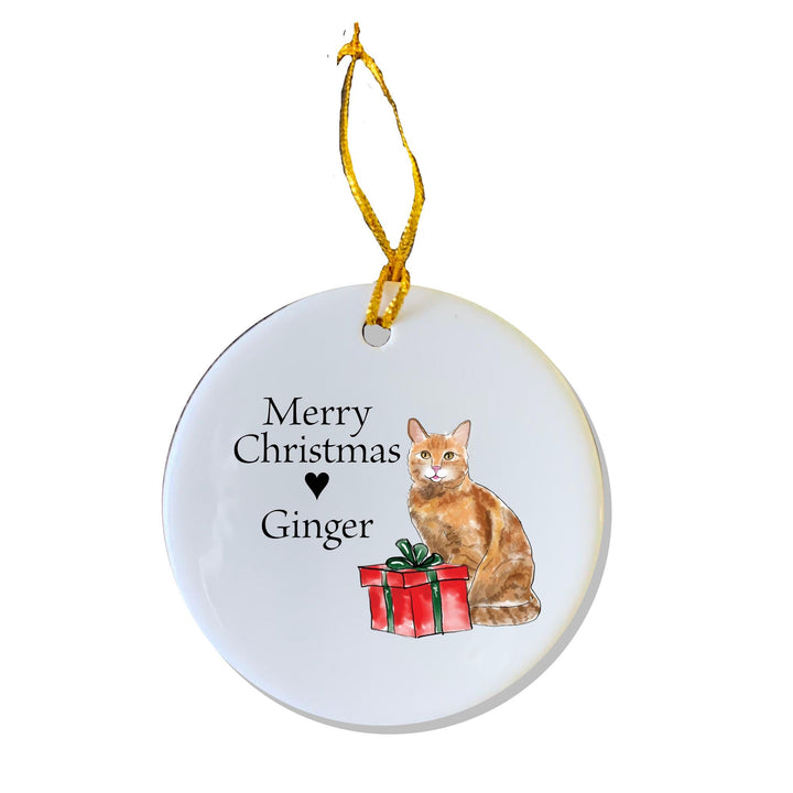 Orange Tabby Cat Ornament