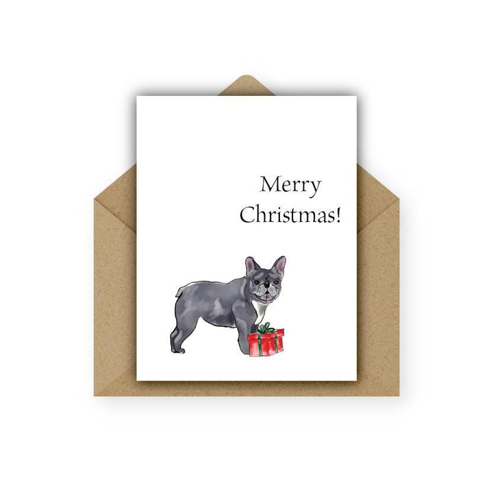 Christmas Gray French Bulldog