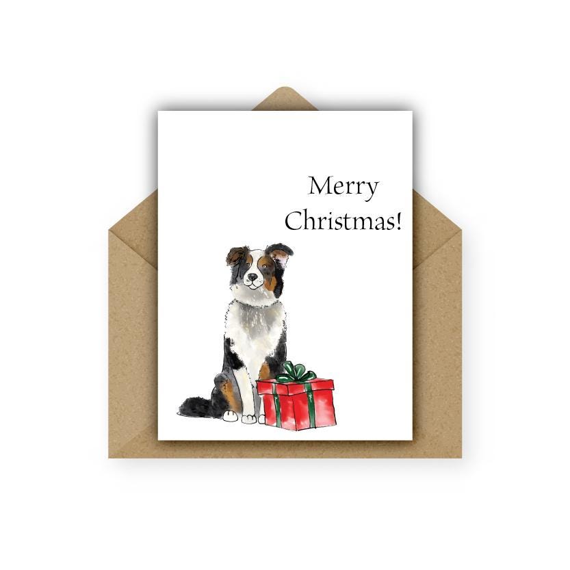 Christmas Card Australian Shepherd