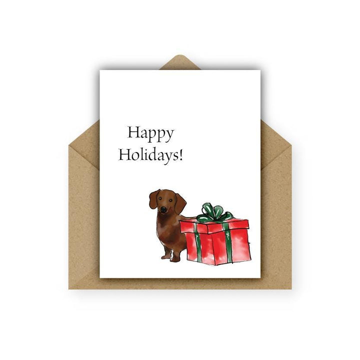 Christmas Card Dachshund