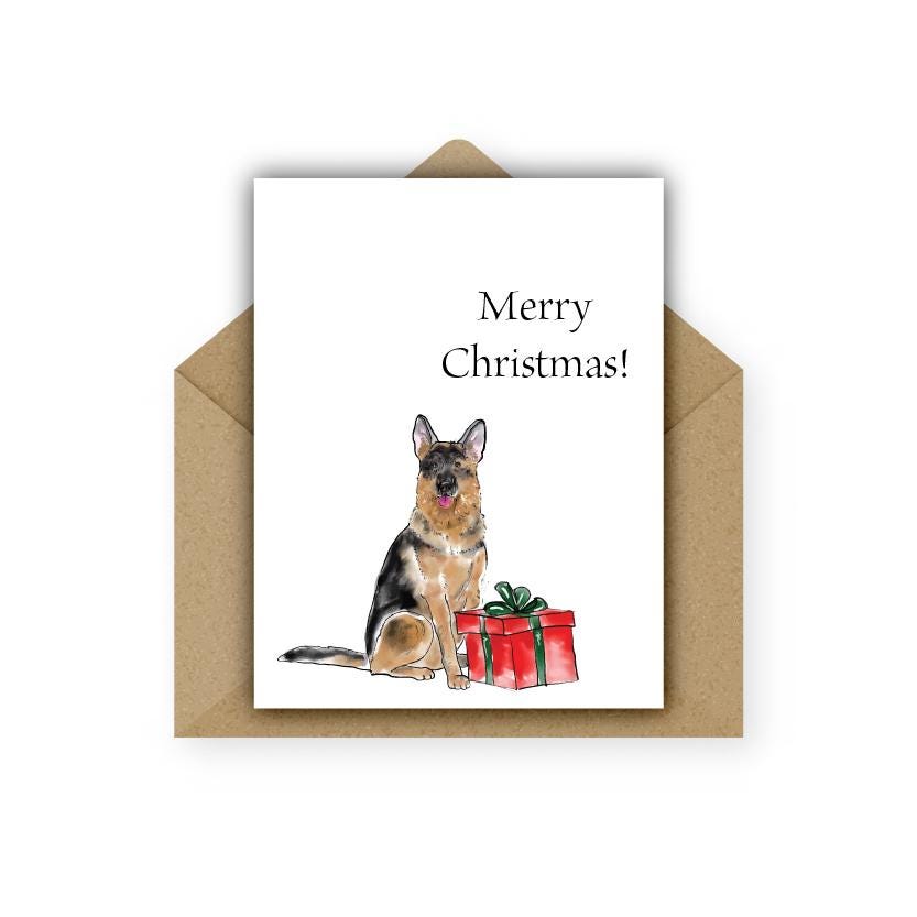 Christmas Card German Shepherd Dog