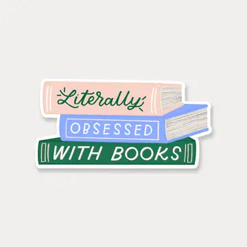 Obsessed with Books Sticker