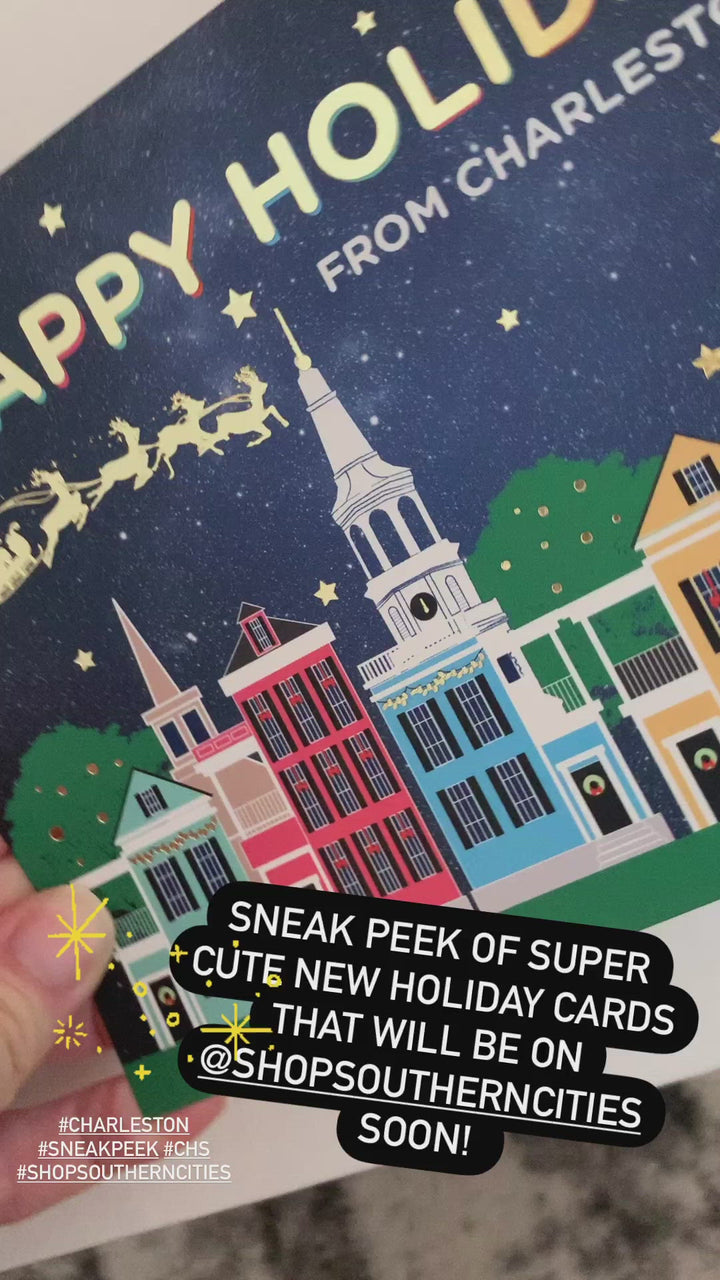 Holiday Postcards with Gold Foil